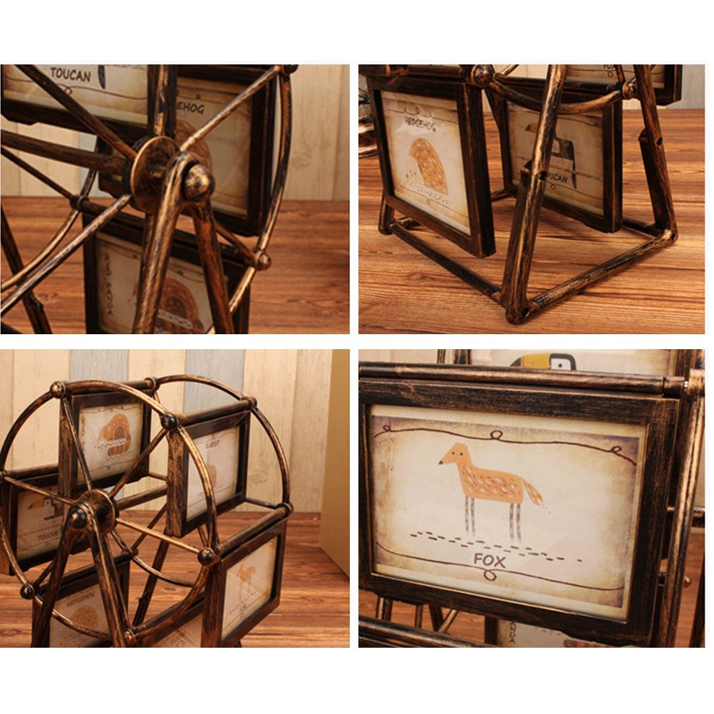 Vintage Family Photo Frame Ferris Wheel Rotatable Photo Frame Home Decor Gift โ image 3