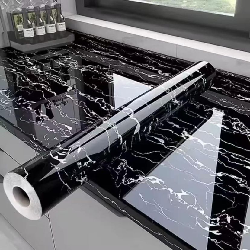 Marble Wall Sticker Waterproof Wallpaper Peel And Stick Tile Self Adhesive Film - BZ08 - Size 80-2000CM — image 4