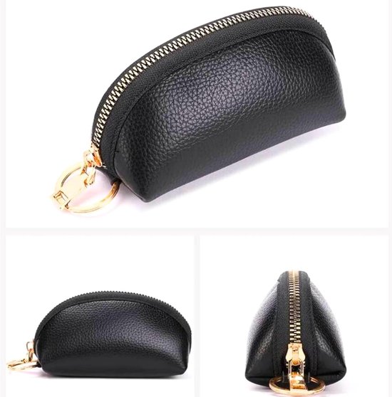 Mini Keychain Pouch/Coin Holder - Key Holder, Coin Organizer, Wallet for Women and Men, Keychain Protector (Black) โ image 3