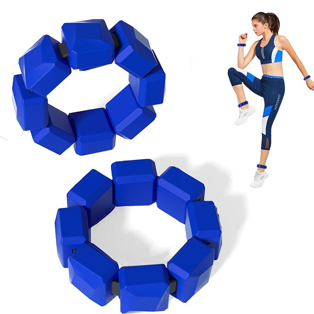 Pair of Silicone Wrist Ankle Weights Unisex Strength Training Set for Walking Running Gym Green — image 4