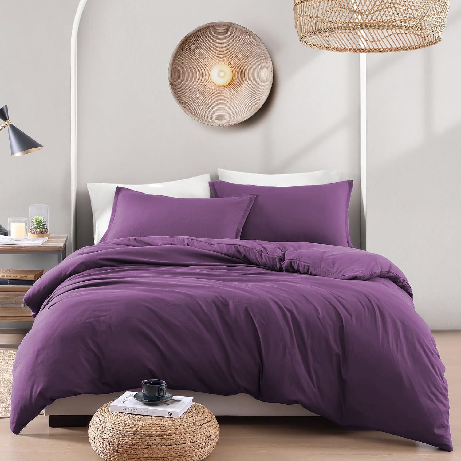 Hotel Soft Microfiber Duvet Cover Set-2000TC Quilt Cover Set & Pillowcases -1 Donna Cover Zipper Closure & 1 x Pillowcases-Breathable Bedding - Wrinkle, Fade — image 6
