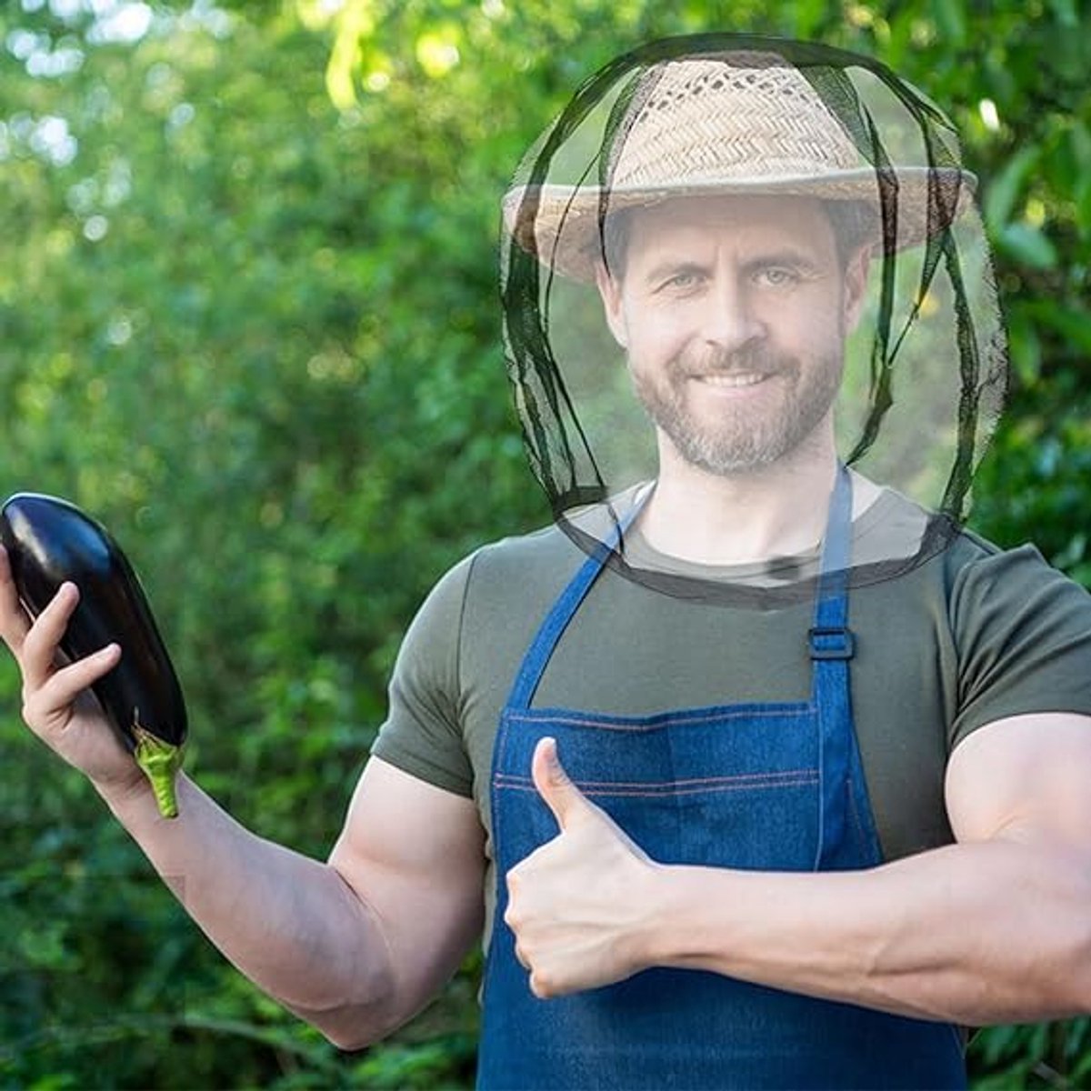 Pieces - Head Net - Anti-mosquito head net - Face protection - Bee hat - Anti-mosquito head net - Beekeeper's hat - Mosquito net - Mosquito head net — image 4