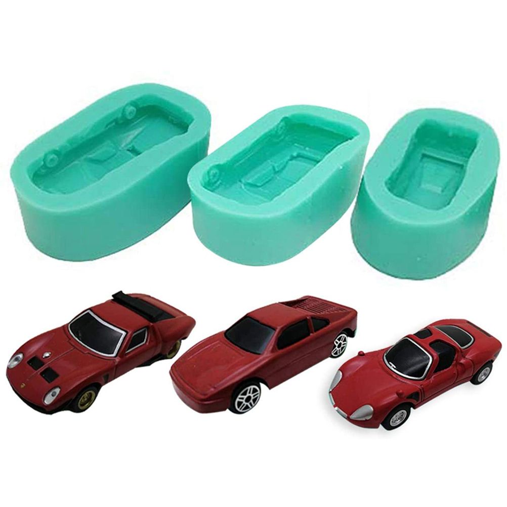 Silicone Mold Racing Car Shaped Fondant Mold for DIY Baking Cake Making Soaps Candles Mold for Puddings Chocolate Cake โ image 4