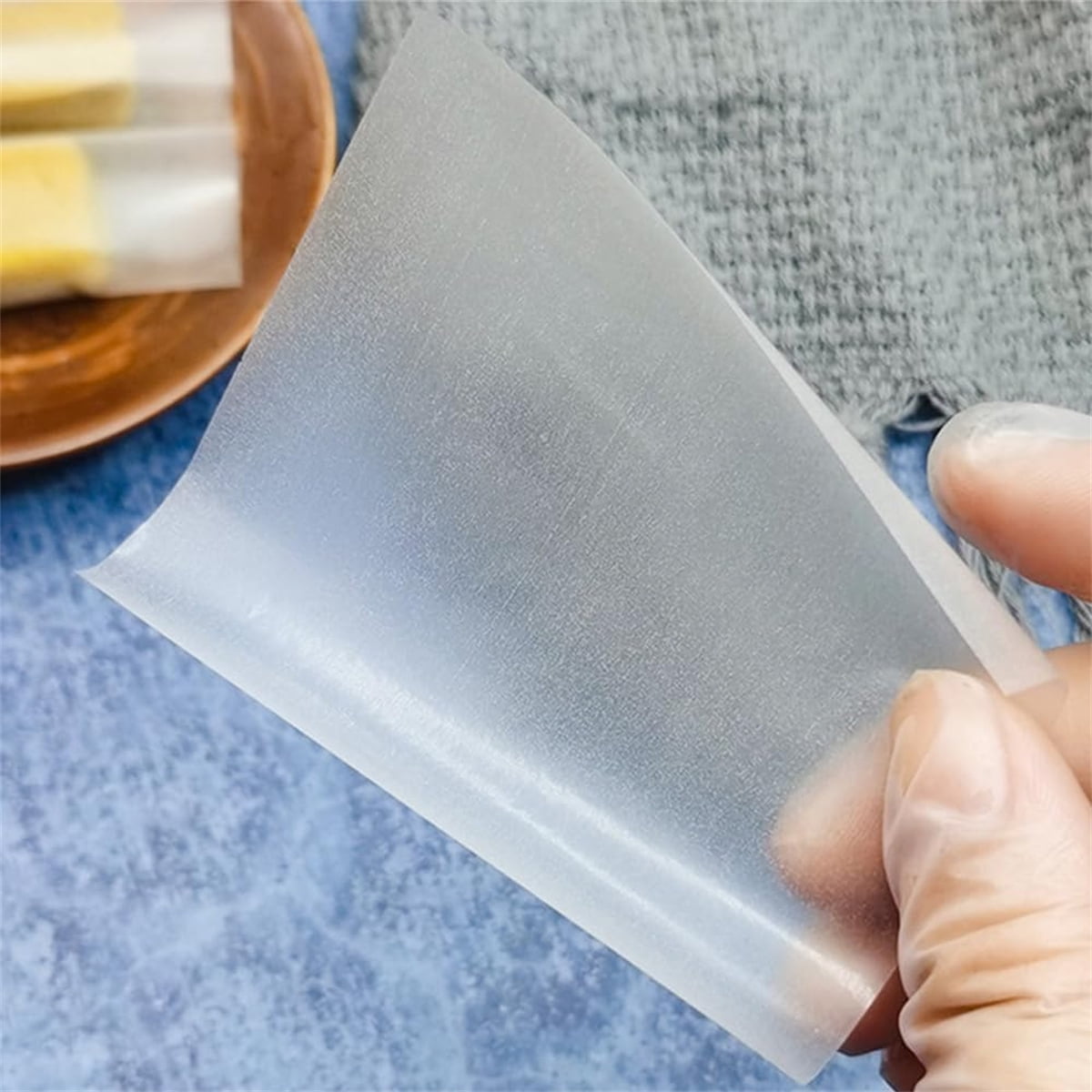 Edible Glutinous Rice Paper 1200Pcs Candy Coated Wrapping Paper Edible Candy Wrappers Sheets,Edible Wafer Paper,Transparent Rice Paper for Homemade Tanghulu β image 3