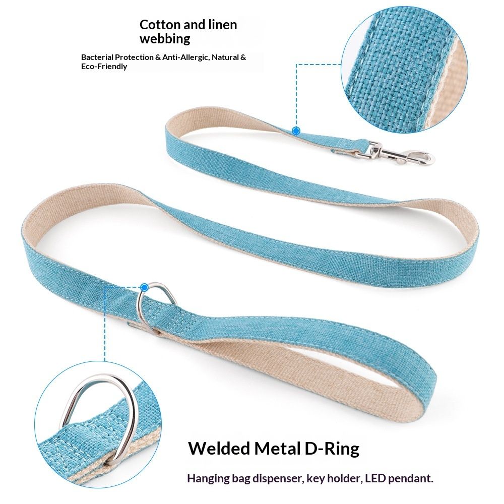 Adjustable Durable Soft Classic for Medium Dogs, Female/Male Pet Gift/Puppy dog leash(peacock blue 152CM*2.5CM) — image 3
