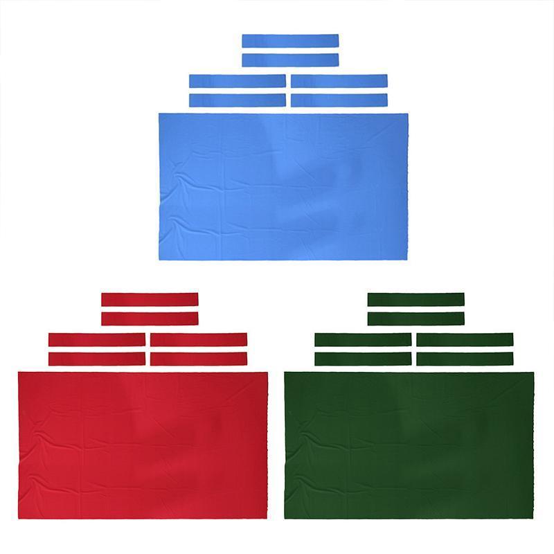 7Pcs Worsted Billiard Snooker Pool Table Cover Cloth W/ Felt Strip Heavy Duty 7FT - Green โ image 2