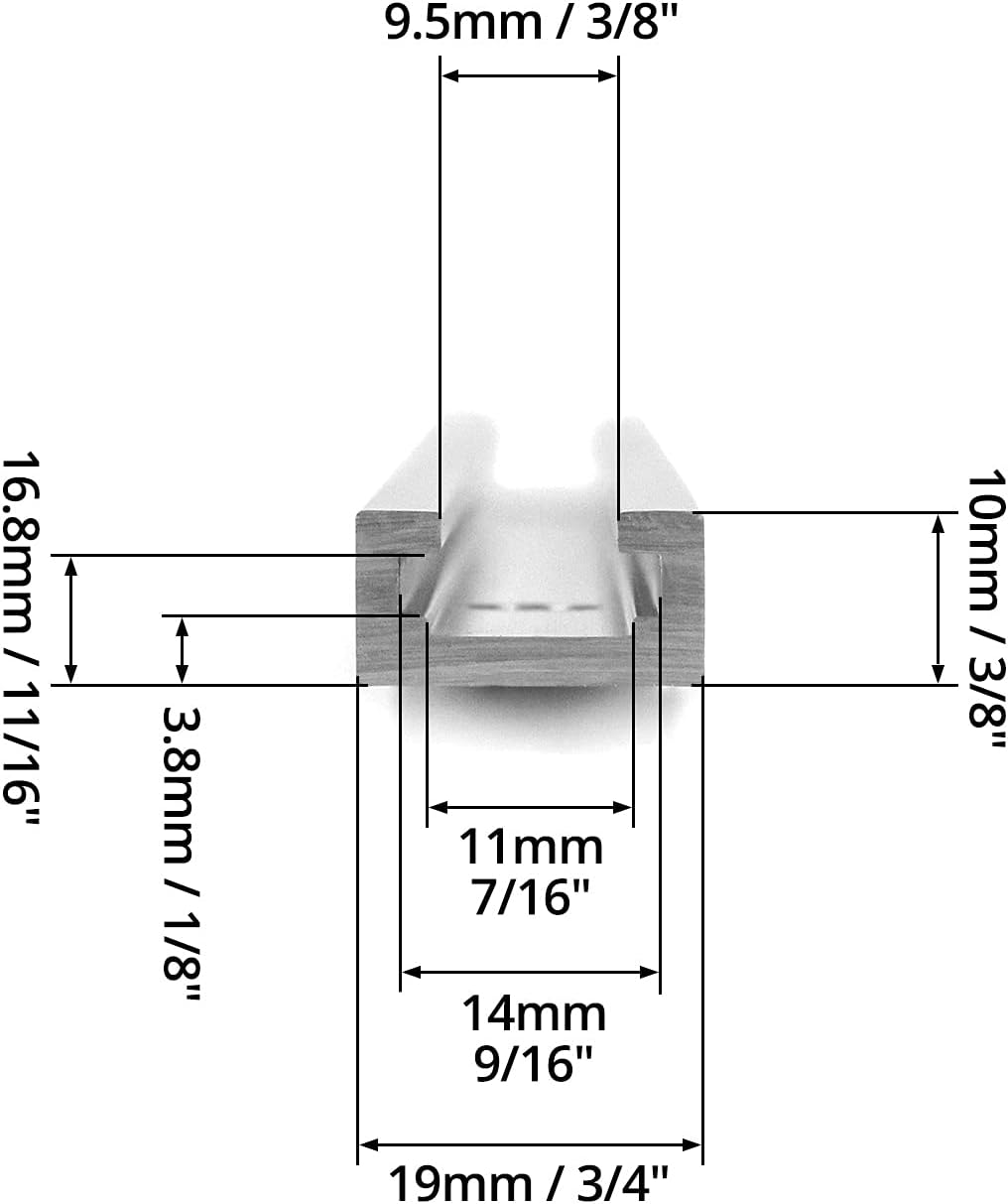 Aluminum T Track, 2 Pack 12 Inch Universal Double Cut Profile T Track, with Predrilled Mounting Holes and Screws, Woodworking and Fixtures, for Drill Press โ image 3