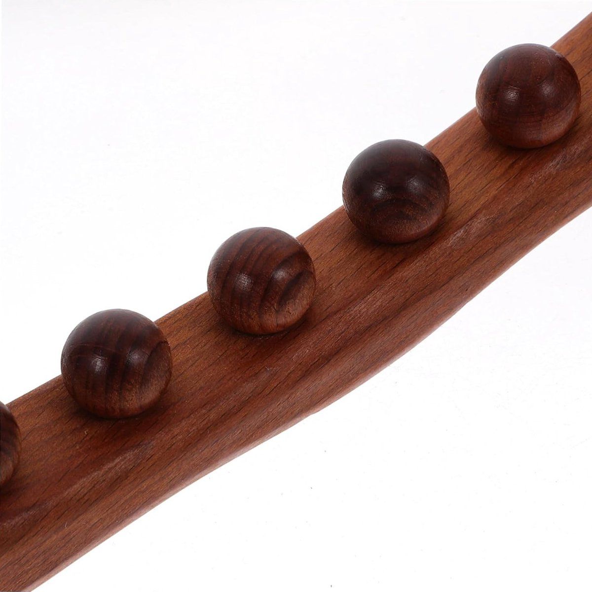 Wooden massage roller with 8 beads, lymphatic drainage massage stick, Massage devices, Guasha and muscle relaxation tool, Thigh massager, 52 cm โ image 3