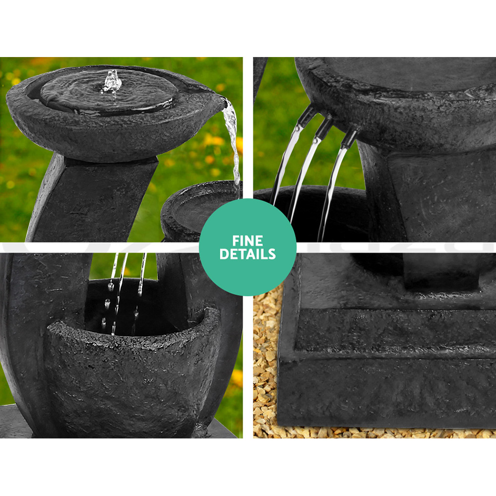 Gardeon Solar Water Feature Cascading Fountain 3-Tier Mushroom LED Light 70CM โ image 6