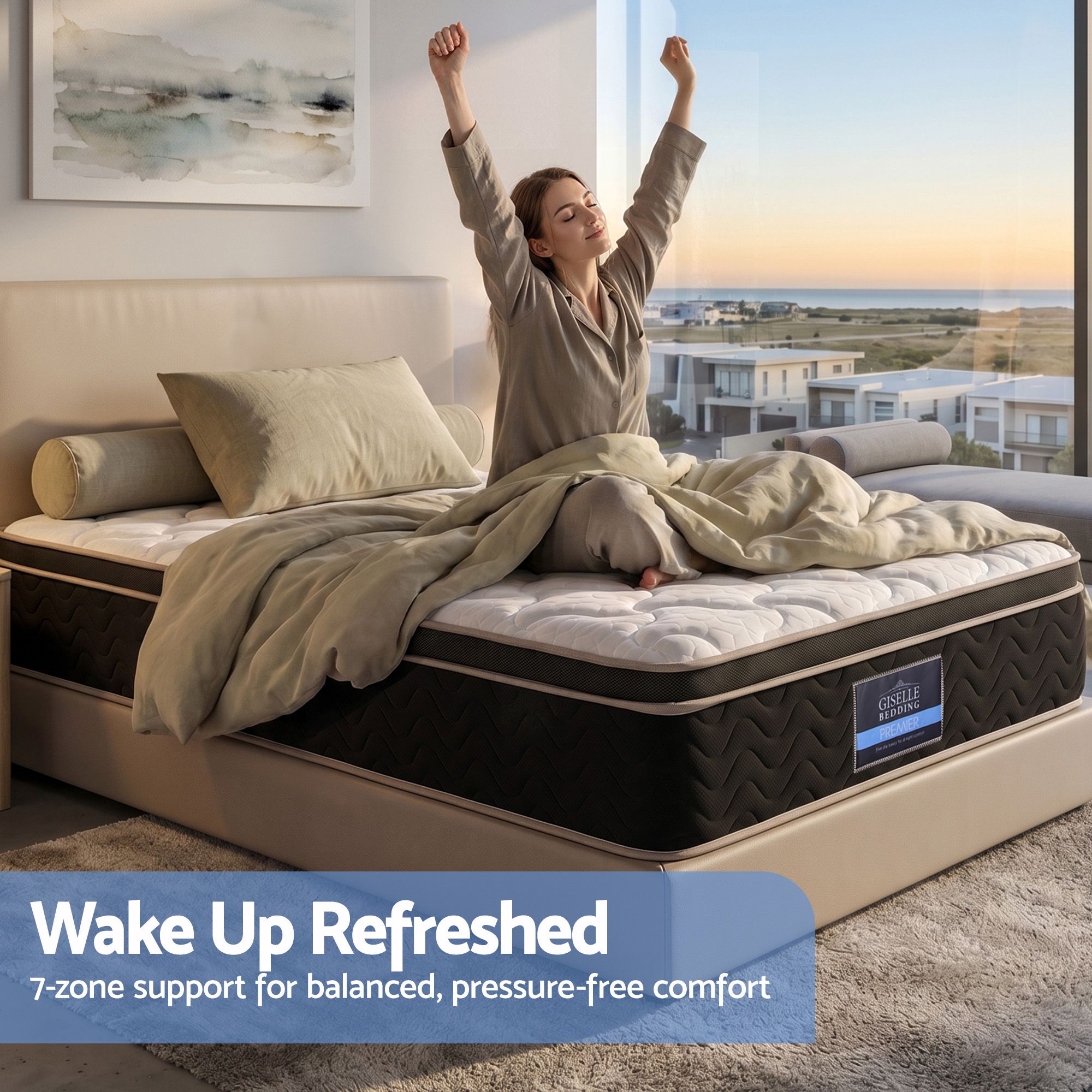 Giselle 35cm Single Mattress Firm with Copper Memory Foam and Edge Support โ image 5