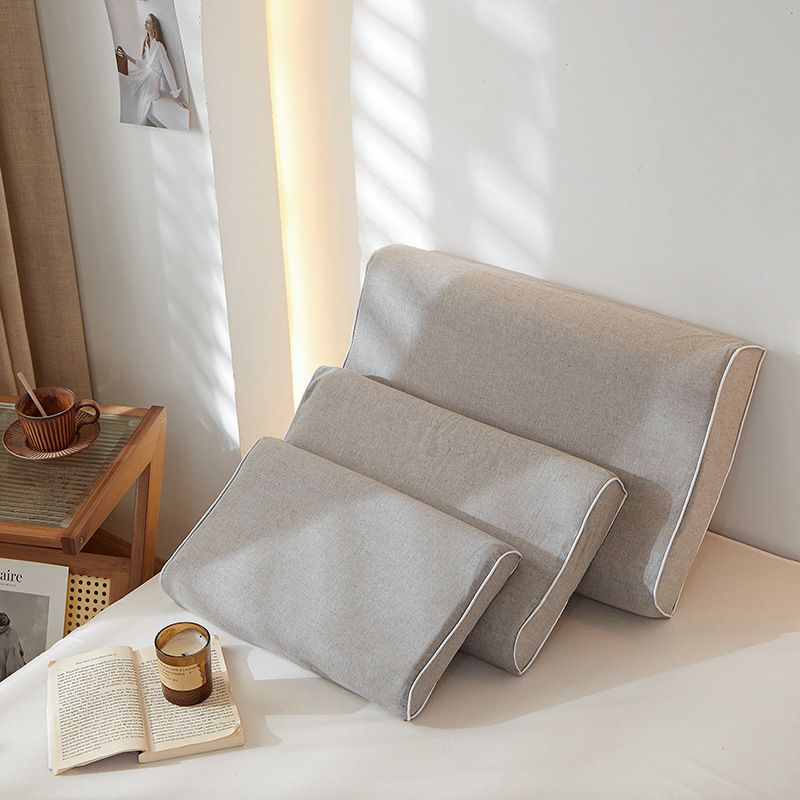 Mengxuan Cotton Pillowcase 4060 Iceberg grey Latex cotton pillowcase 40 × 60 (single pack)