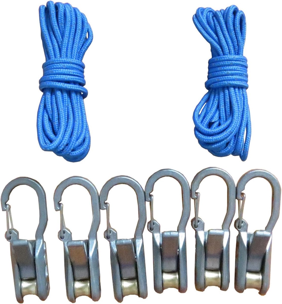 Paracord Adjusters 6-pack โ With locking buckle, camping/boat