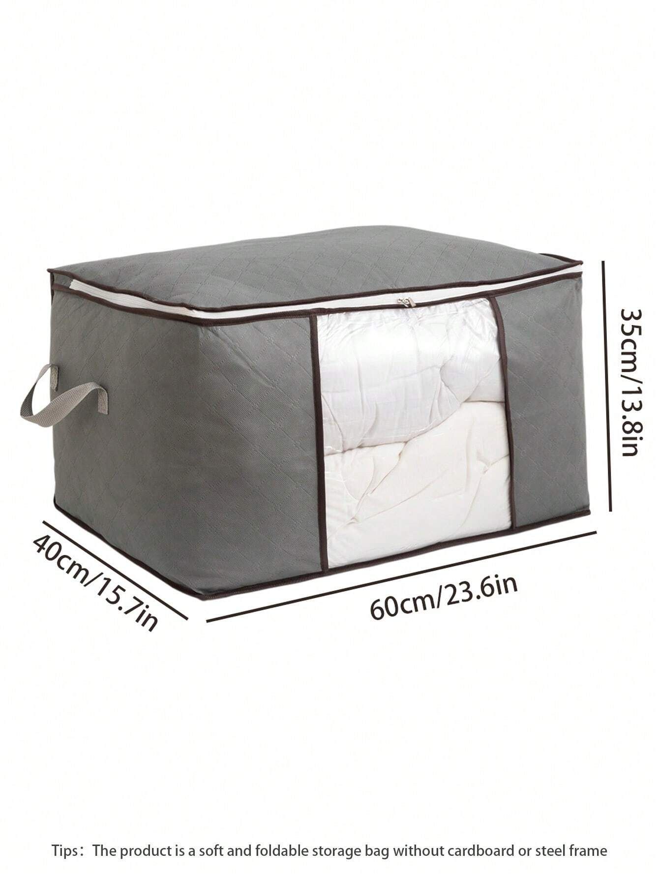 1Pc Large Capacity Non Woven Quilt Storage Bag Travel Moving Packing Bag For Clothes Luggage Seasonal Storage Organization Home Bedroom Christmas Decor Gift — image 2