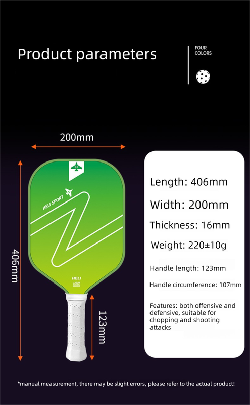 Green Gradient Pickleball Paddle Set - Fiberglass Paddles with PP Honeycomb Core, 2 Paddles 4 Balls & Carry Bag โ image 5