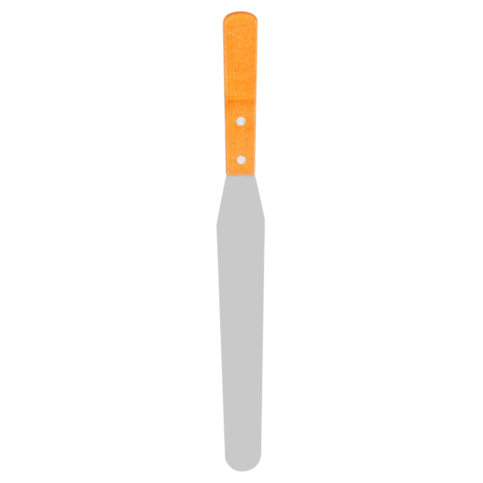 Stainless Steel Wood Straight Spatula Cake Icing Decorating Smooth Tool for Baking Pastry — image 4