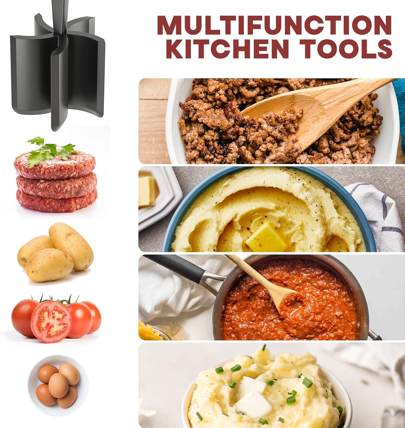 Meat Grinder, Hamburger Grinder, Masher and Burger Masher Premium Heat Resistant Burger Meat Grinder — image 3