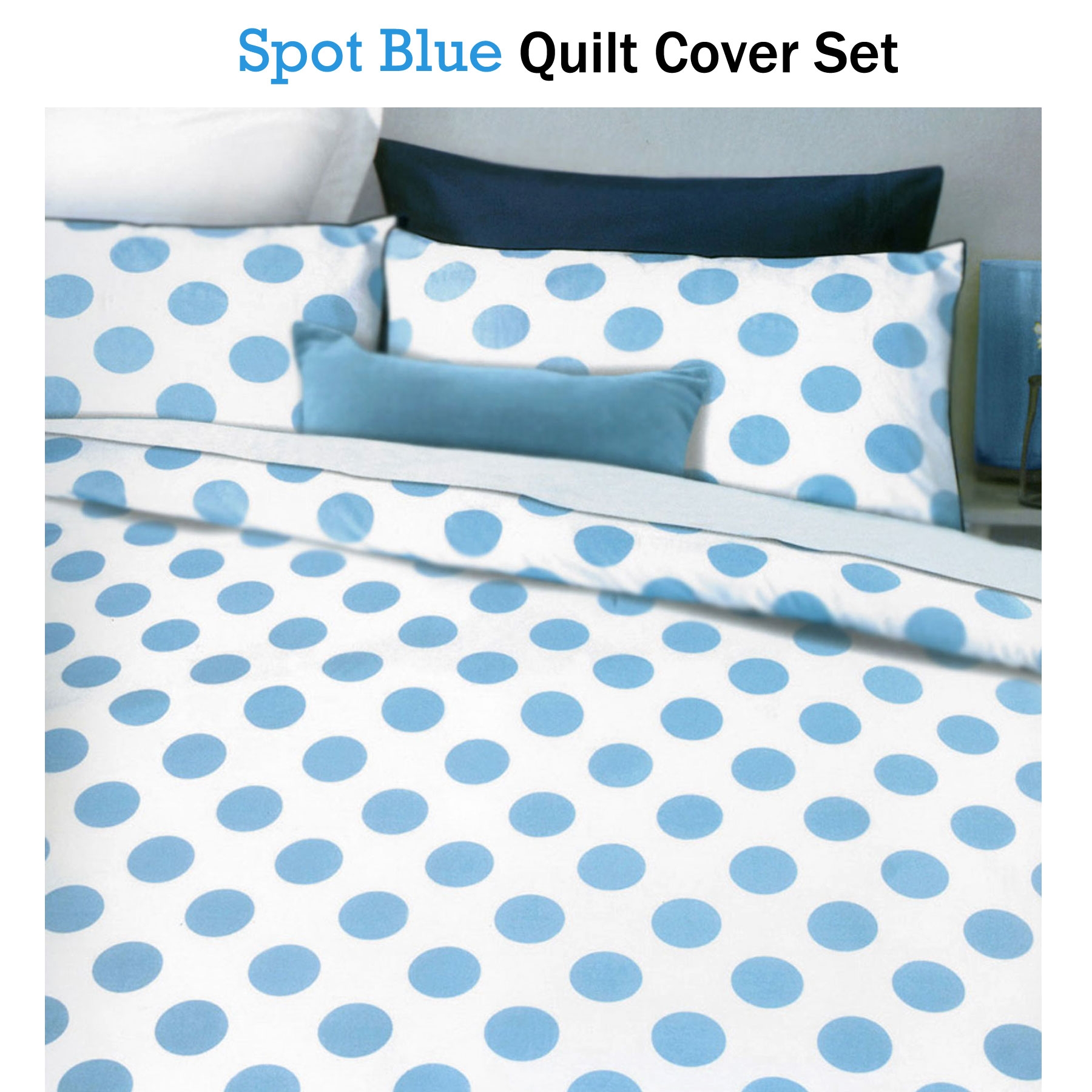 Apartmento Spot Blue Quilt Cover Set King — image 2