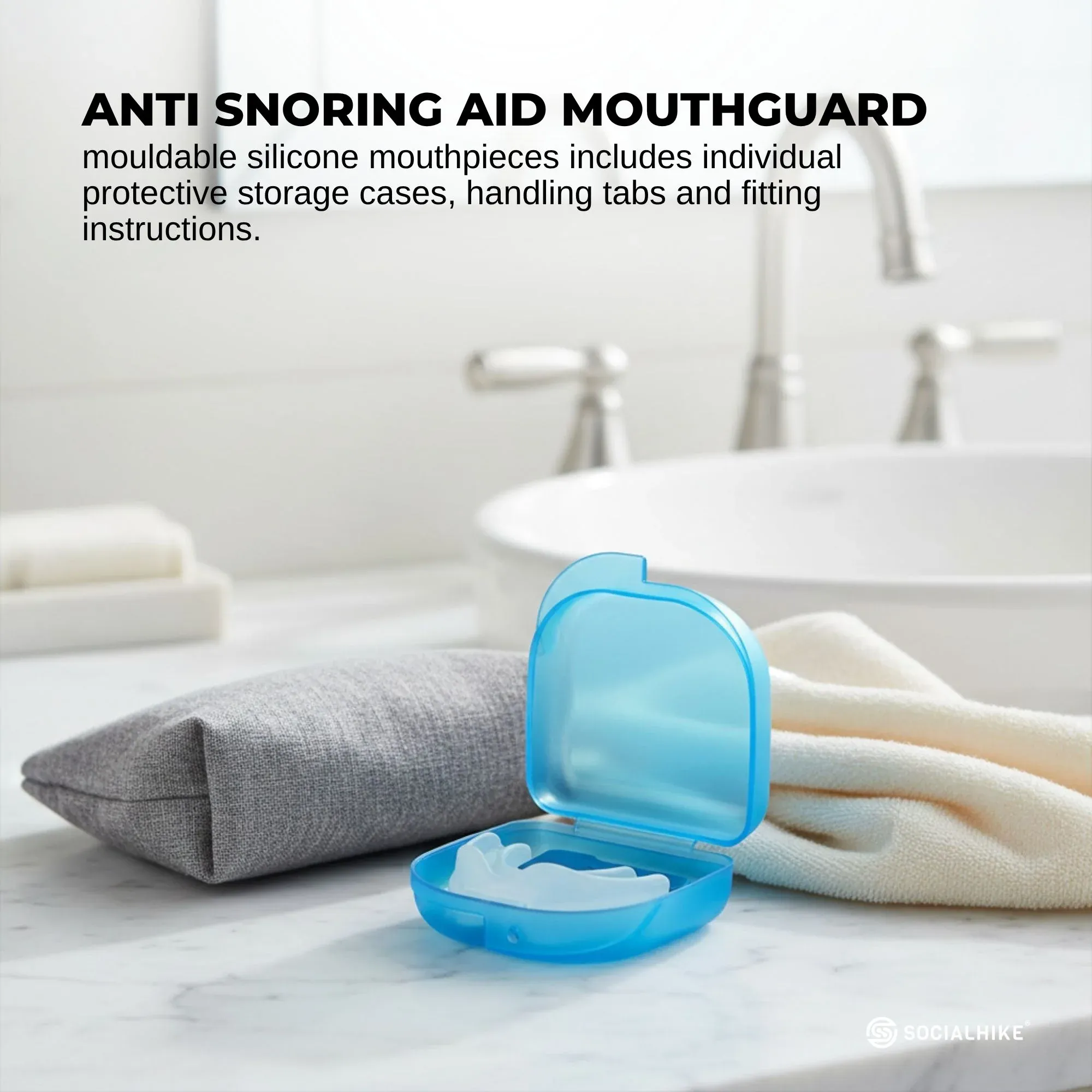 Social Hike 3x Anti Snoring Aid MouthGuard Adjustable for Sleep + Breathing — image 2