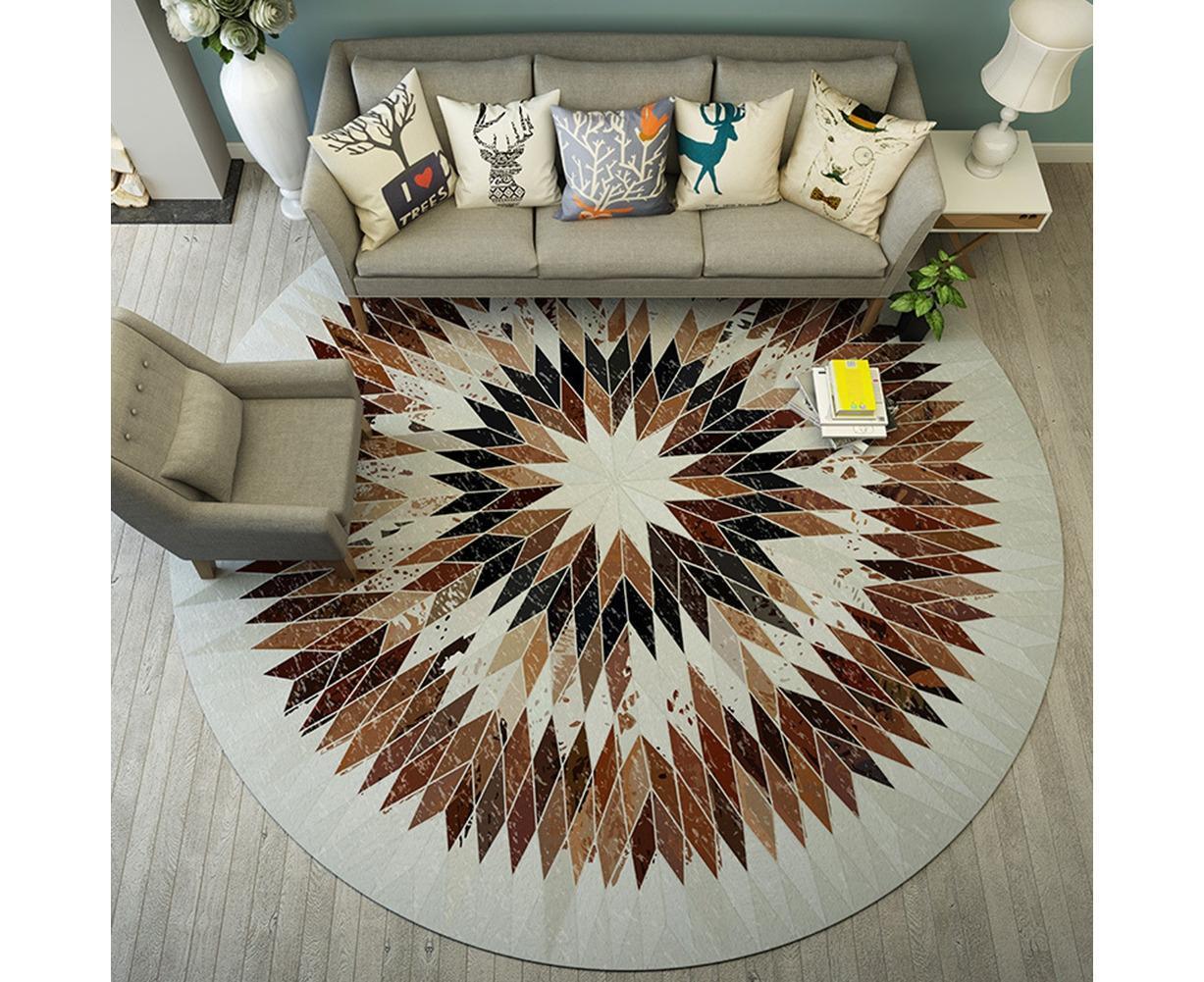 Round Shape Waterproof Non-slip Living Room Bedroom Floor Rug Carpet Blanket โ image 5