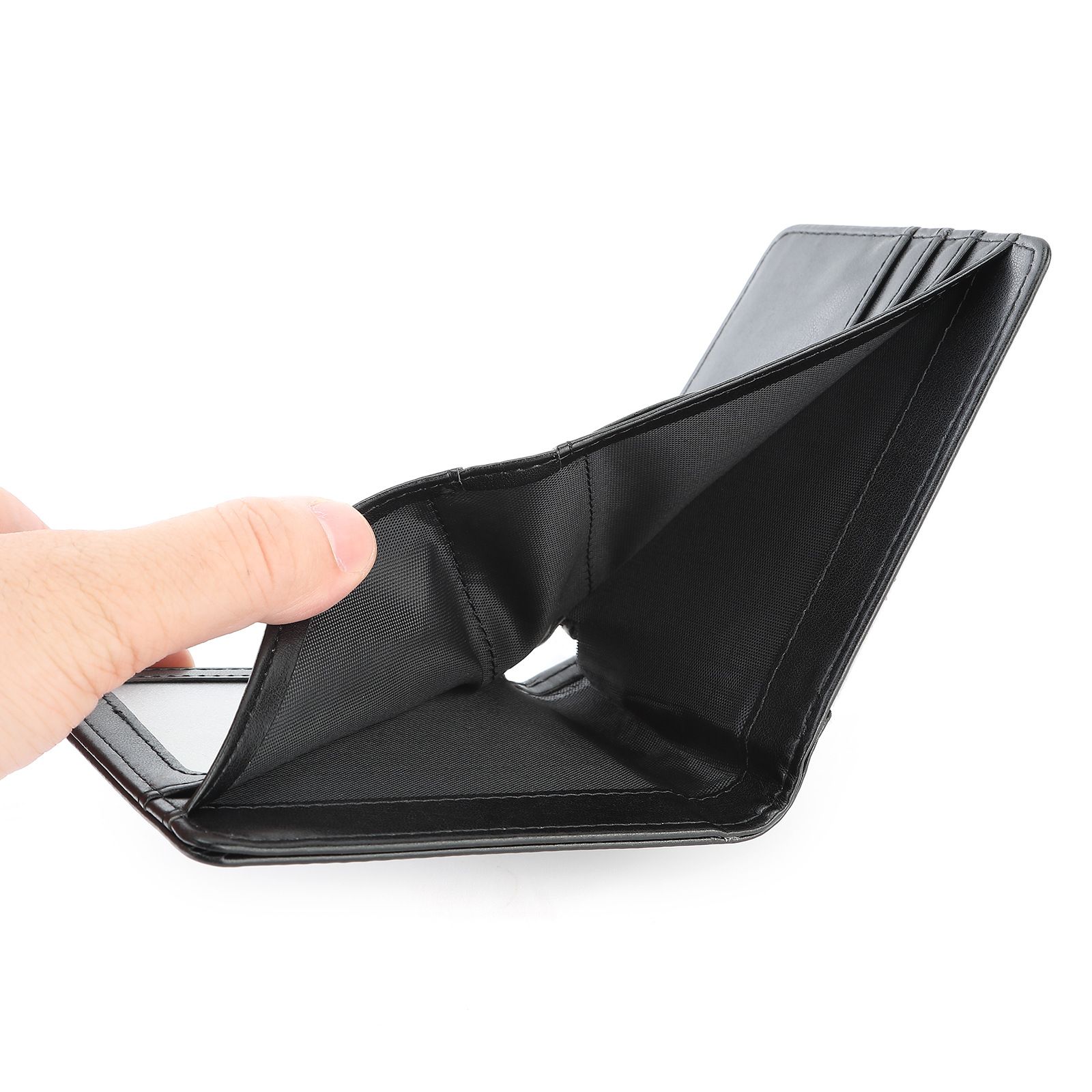 Slim Front Pocket Wallets For Men - Genuine Leather Credit Card Mens Bifold Wallet With Zipper Coin Stylish Genuine