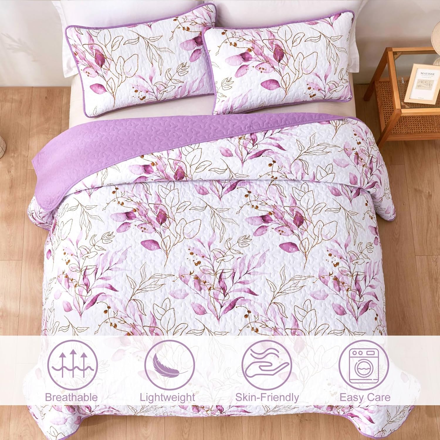Unique Quilted bedspread and pillowcovers set: Stand Out in Style - Queen size โ image 3
