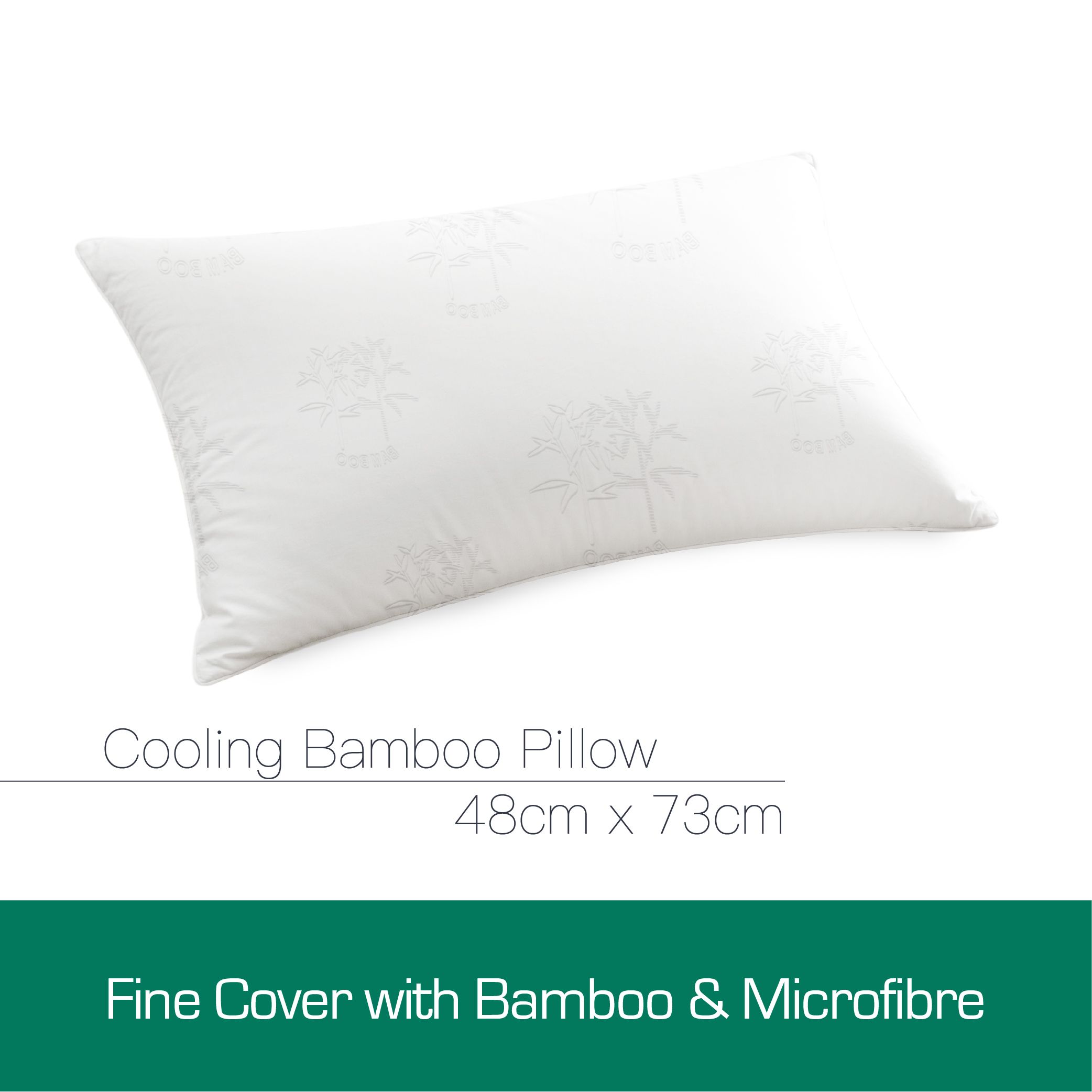 Luxor Australian Made Bamboo Cooling Pillow Standard Size Twin Pack โ image 3