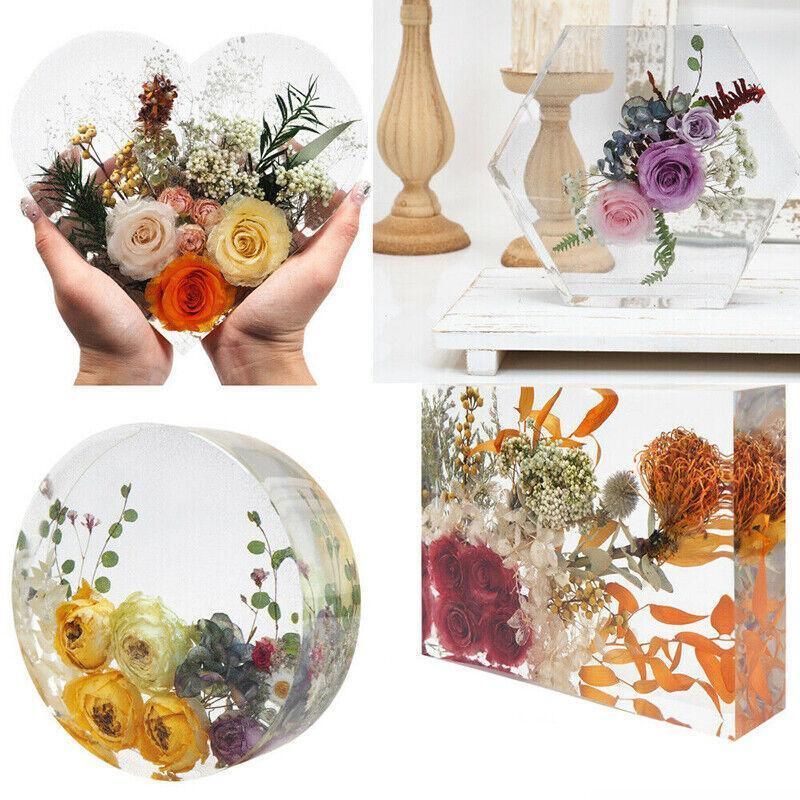 New Large Crystal Epoxy Resin Mold Geometry Cube Specimen Love Heart Round Mould - Hexagon — image 4