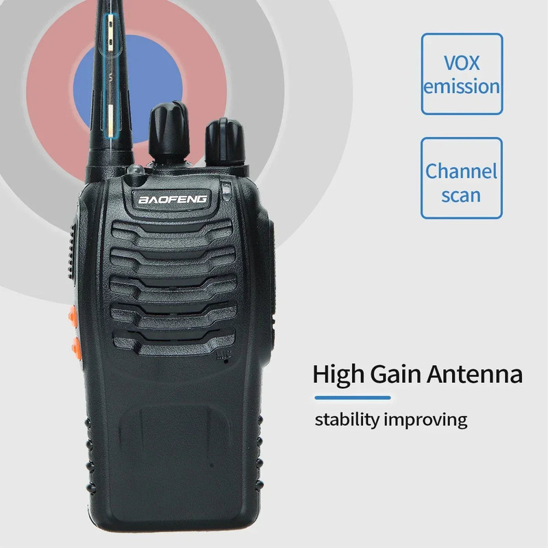 V2 Walkie Talkie Long Range Radio (2PCS BF-888S) โ image 3