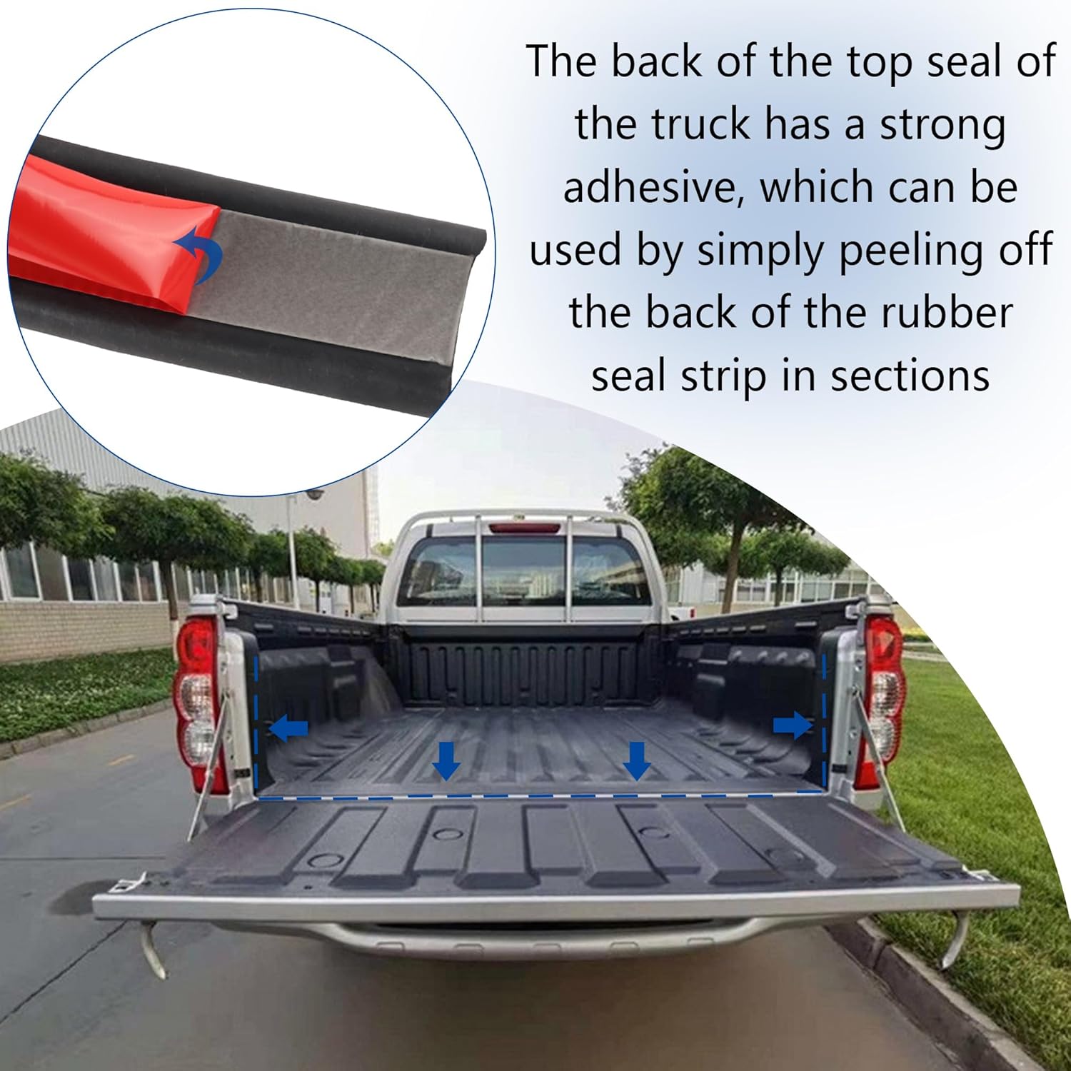 Truck Tonneau Cover Seal,Camper Shell Seal Rubber Weather Stripping with Double Hole,Universal Tailgate Seals for Pickups Trucks Campers Cars(24.6Ft) โ image 4