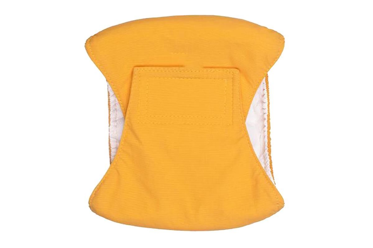 Washable Dog Diaper Water-resistant Puppy Nappy Belly Wrap for Male Dogs Reusable Dog Belly Bands Male Puppy Nappies Wrap Yellow - L — image 2