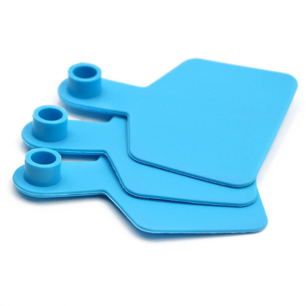 100x Cattle Ear Tags 6 × 7.5cm Set - Medium Blue Blank Cow Sheep Livestock Label — image 3