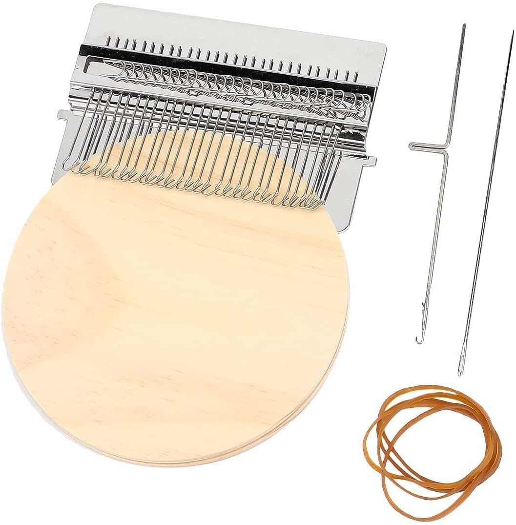 Convenient Small Weaving Loom Kit for Beginners Quickly Mending Jeans, Repair Holes, DIY Beautiful Weaving Arts(28 Hooks)