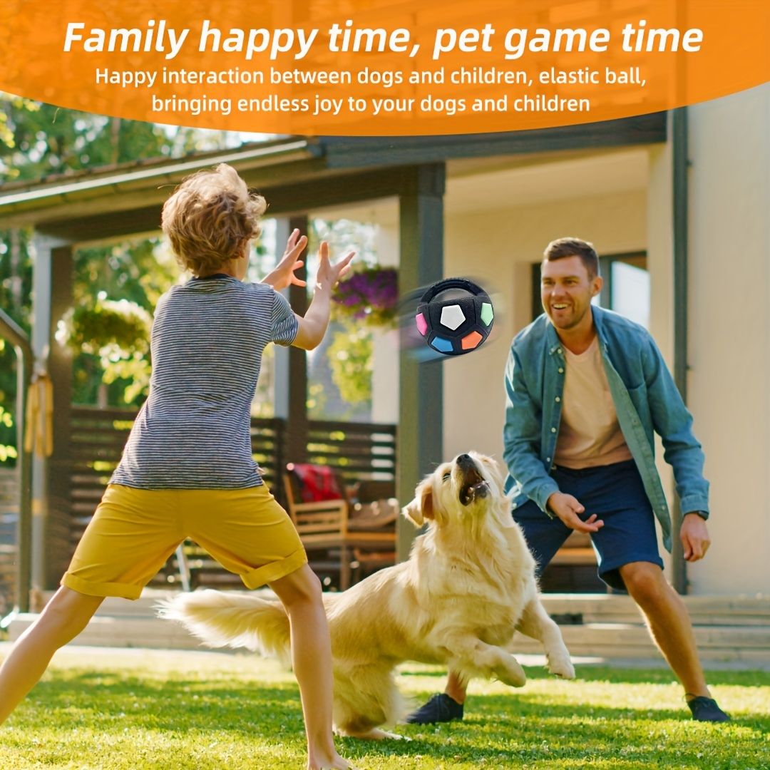 Football-shaped pet dog toys, sturdy and durable tooth-grinding training toys, squeaking sound toys โ image 5