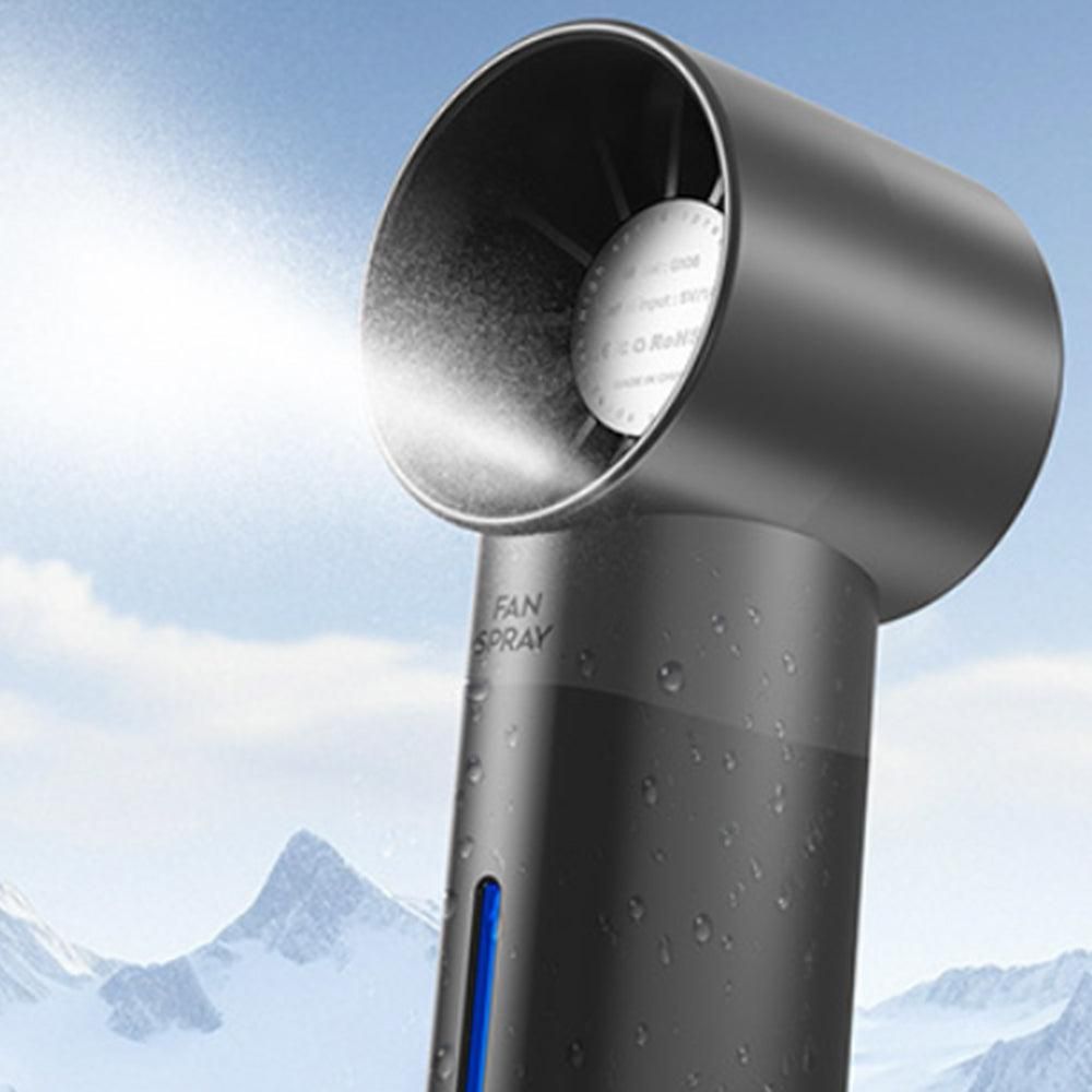 Portable High-Speed USB Mist Fan - Rechargeable Cooling Fan for Travel Office & Home Black — image 3