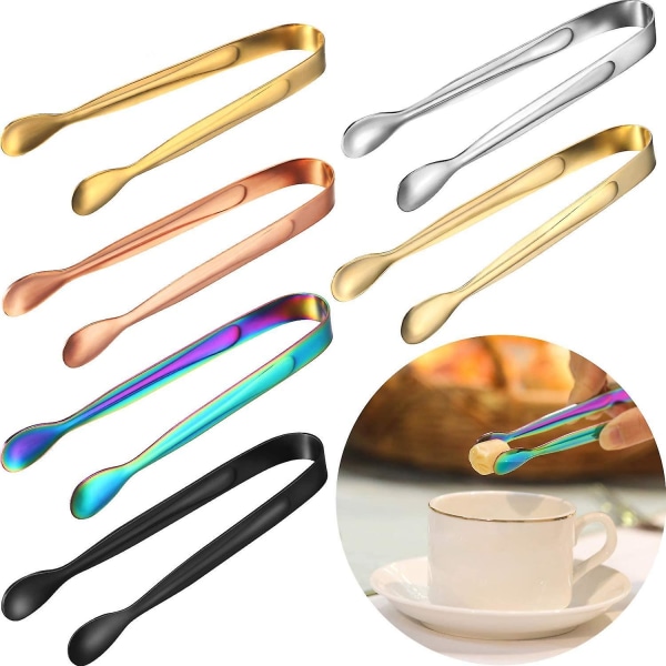 Sugar Clips, Candy Clips 6 pcs Multicolor Stainless Steel Ice Stick for Party Wedding Gifts Salad Bar and Kitchen โ image 2