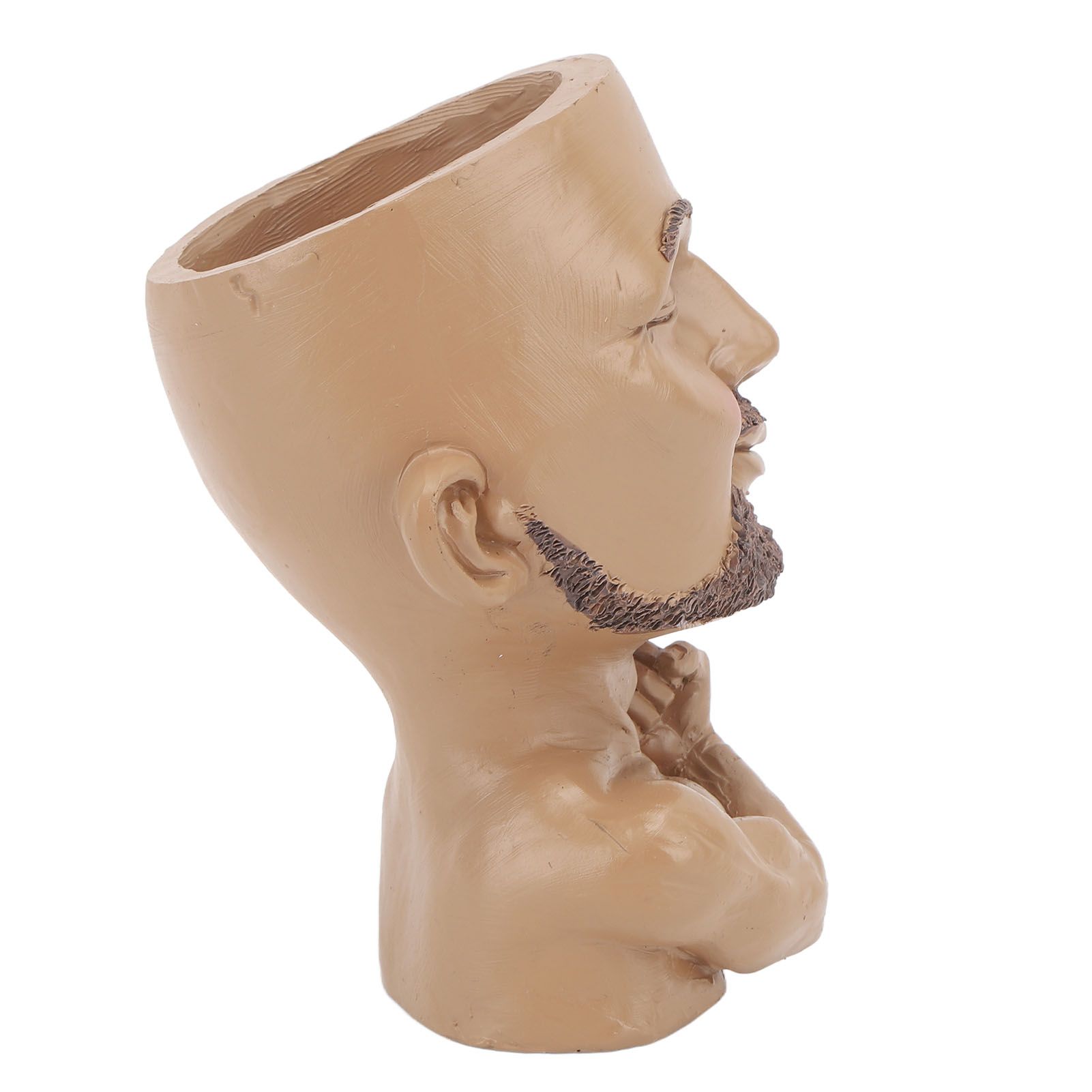 Head Planter Resin Face Planter Weather Resistance Drain Hole Plant Pot for Home Garden Office Dark Color โ image 4