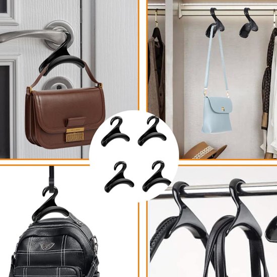 Clothes hanger - Wardrobe - Handbag organizer - Hook rack organizer for handbags and backpacks - 10 pieces — image 4