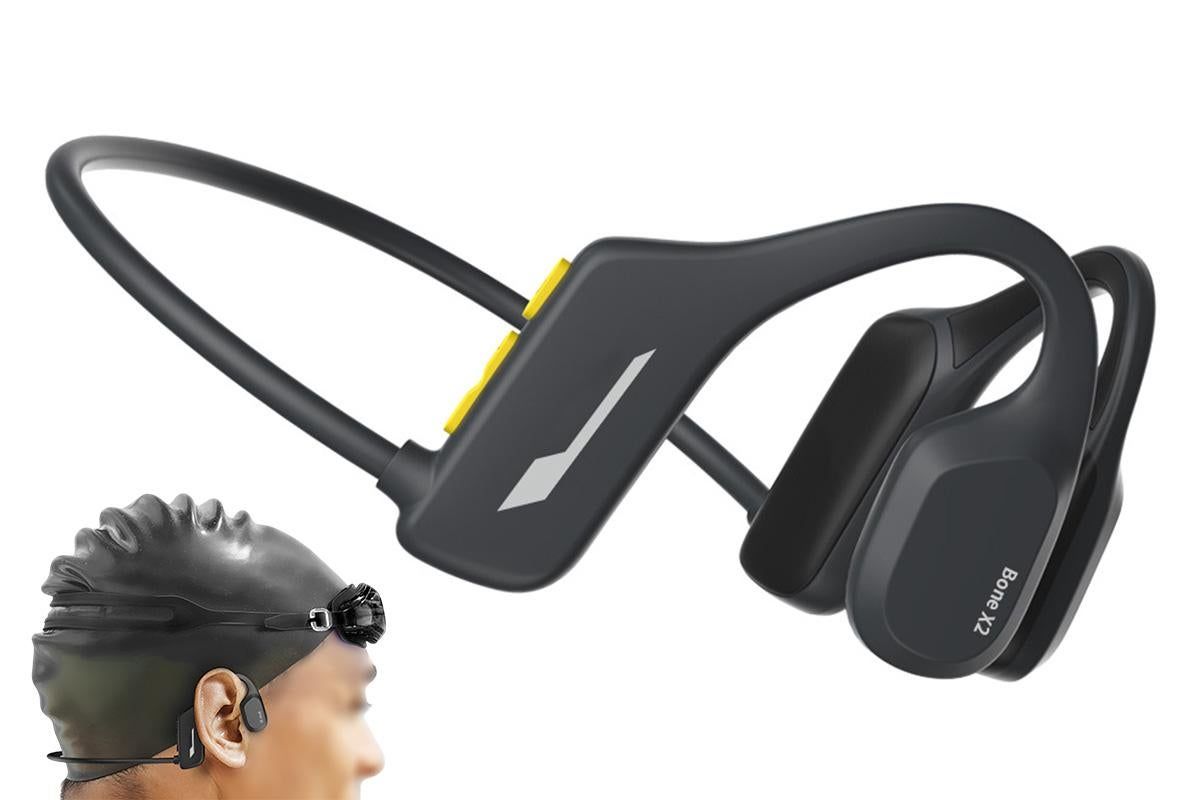 Bone Conduction Headphones Bluetooth Waterproof Sports Headset for Running Cycling Walking - Black