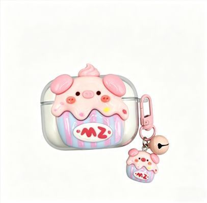 Strawberry Hat Pig Bluetooth Earphone Case + pendant AirPods 3 โ image 4
