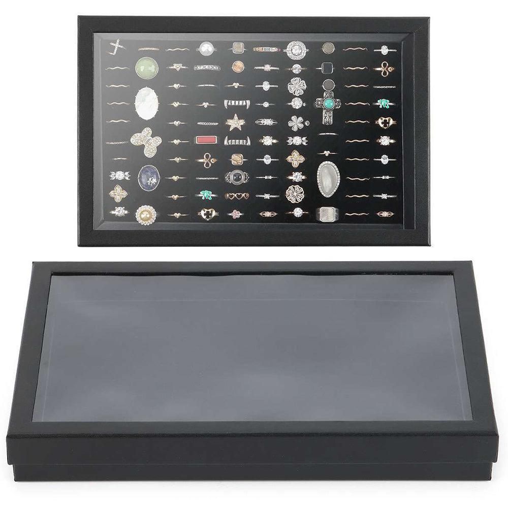 100 Slots Jewelry Ring Display Organizer Tray Case — image 5