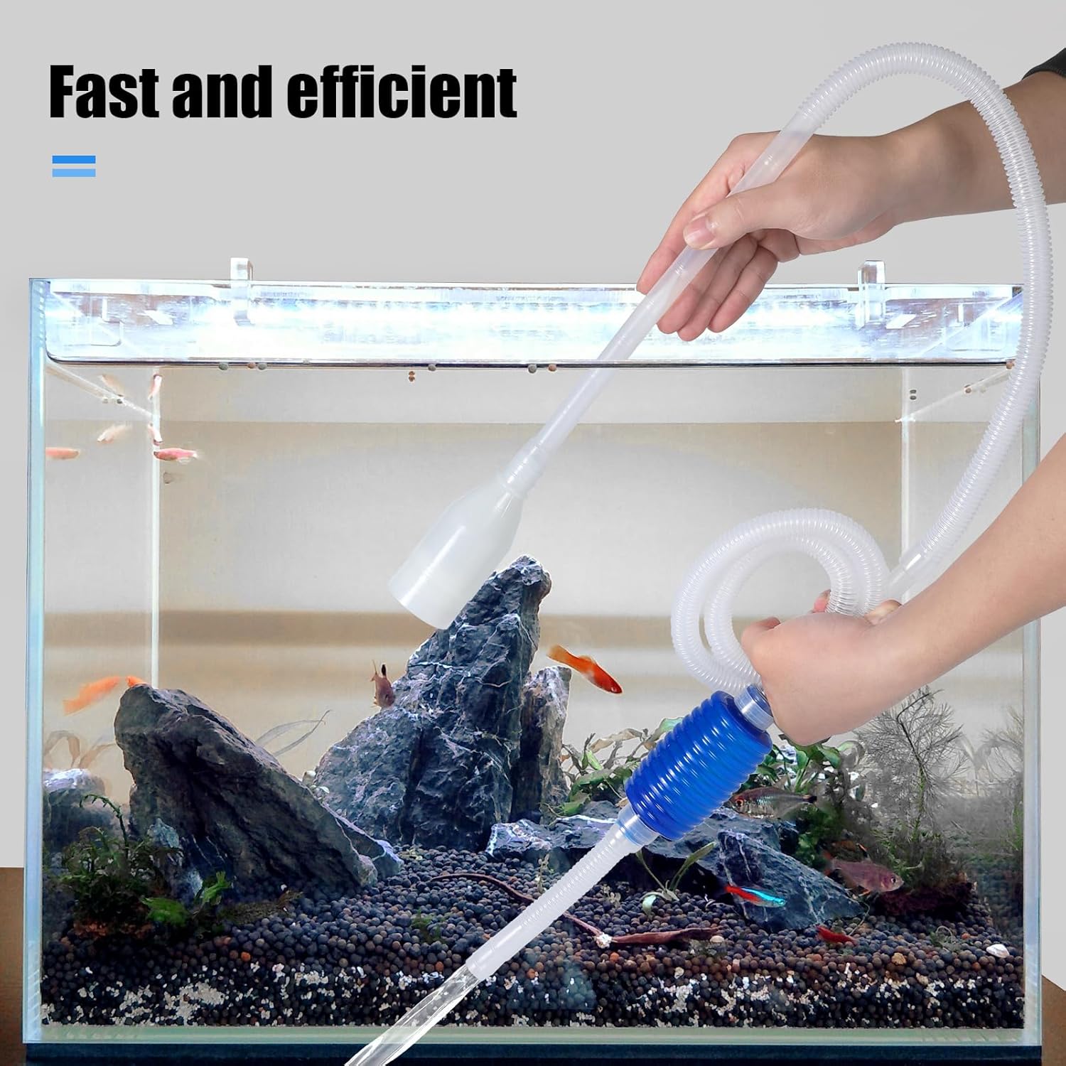 Aquarium Vacuum Siphon, Fish Tank Water Changer, Gravel Cleaner, Hand Pump โ image 6