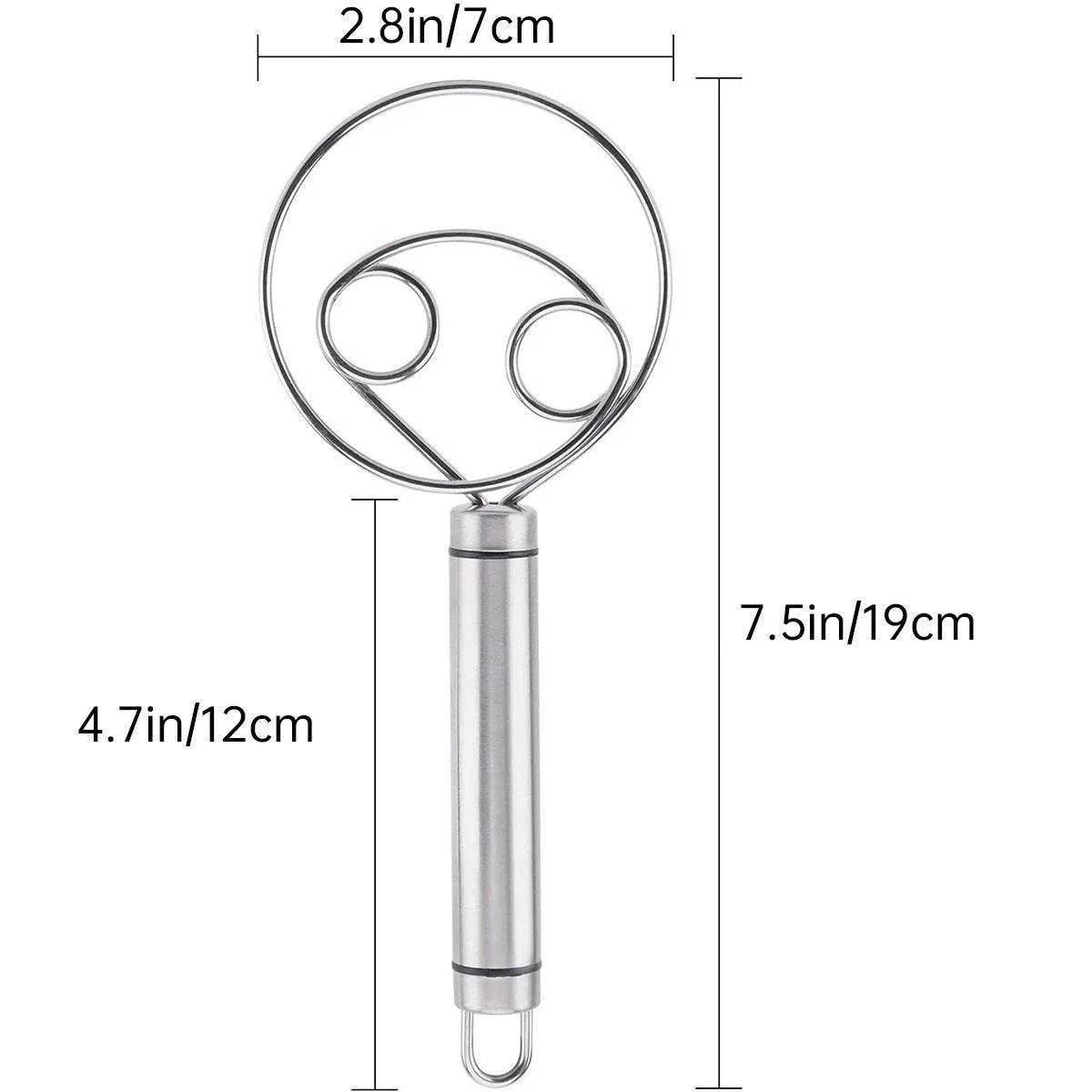 Stainless Steel Double Eye Coil Flour Mixer Household Baking Tool Egg Beate β image 3