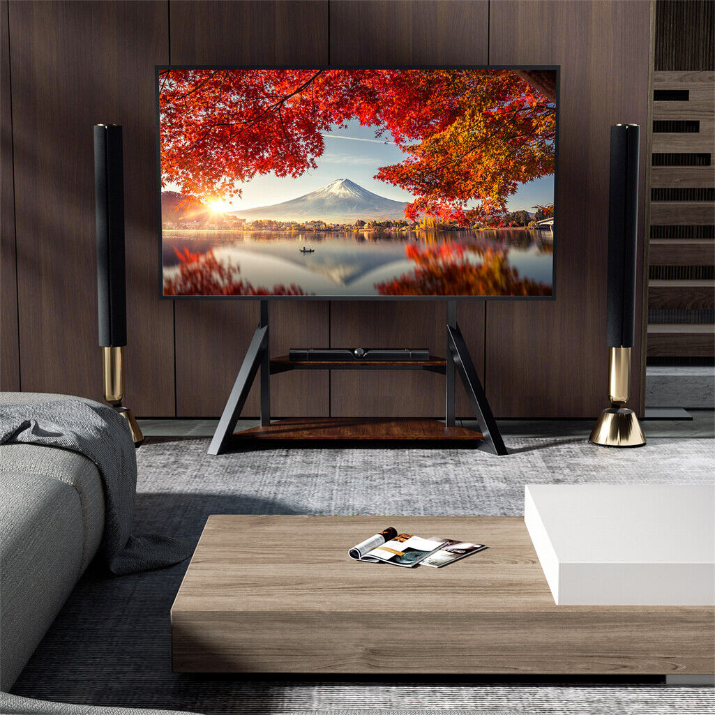 Reinforced Metal 40-100" Tv Floor Stand 2 Tier Shelf Tv Mount Adjustable Height โ image 5