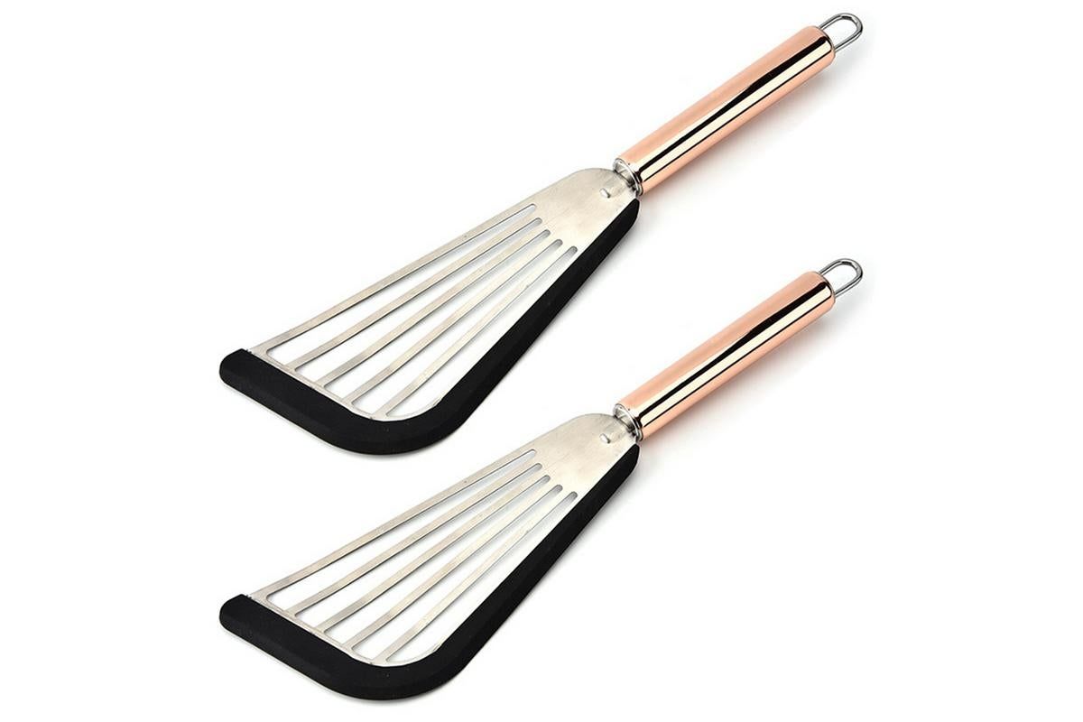 2Pcs Nonstick Cookware Spatula With Silicone Edge Heat Resistant Kitchen Cooking Thin Spatula Flipper β image 5