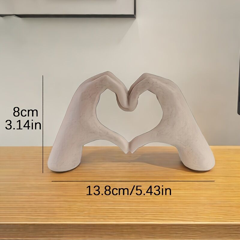 WHITE Elegant Heart-shaped Sculpture: Pure lines capture love, accompanying you in writing tender everyday moments — image 2