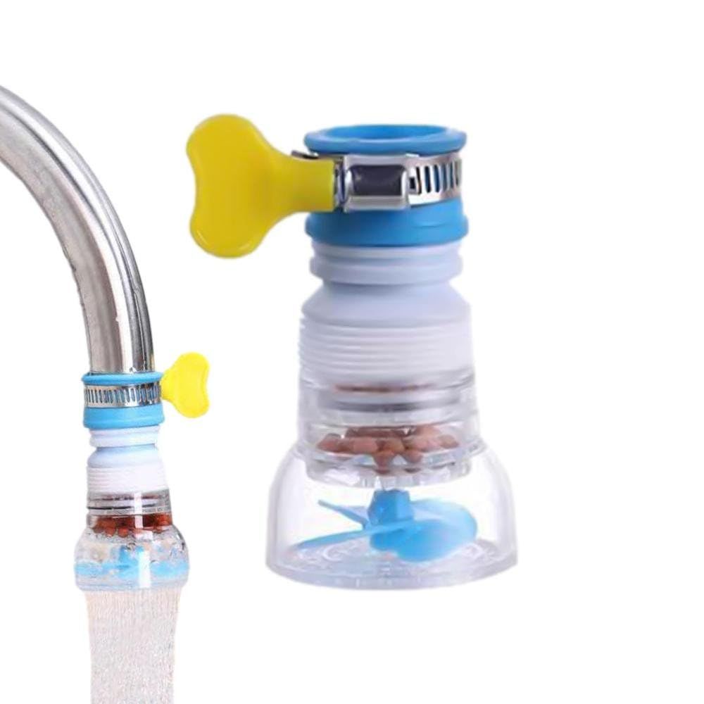 Faucet splash proof head, kitchen water purification filter, extendable and rotatable with vermiculite water-saving showerhead — image 2