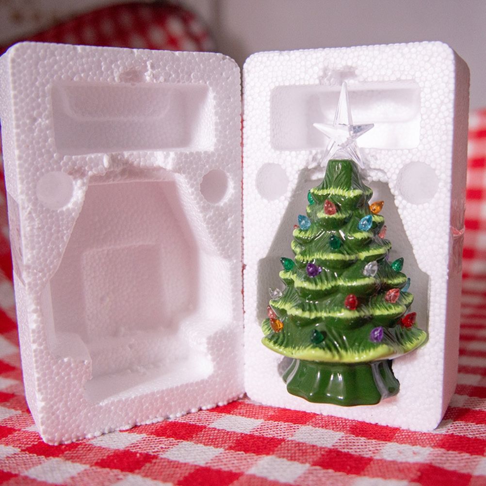 18.8cm Lighted Ceramic Christmas Tree Christmas Tabletop Decorations Christmas Lights — image 6