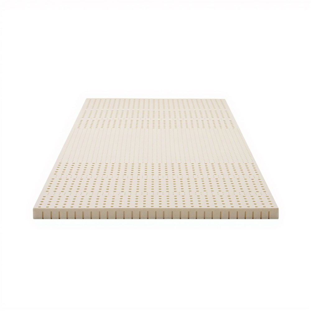 Giselle Bedding Latex Mattress Topper, 5cm Thick Cooling Bed Pad for Side Sleepers Pain Relief, 7 Zone Foldable Mat with Washable Cover for Guest Room Bedroom