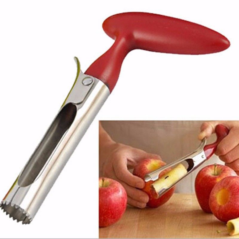 apple Corer, Stainless Steel Kitchen Gadget Tool Fruit Seeder Core Remover Fruit Vegetable Tools Apple Pear Corer Easy Twist โ image 3