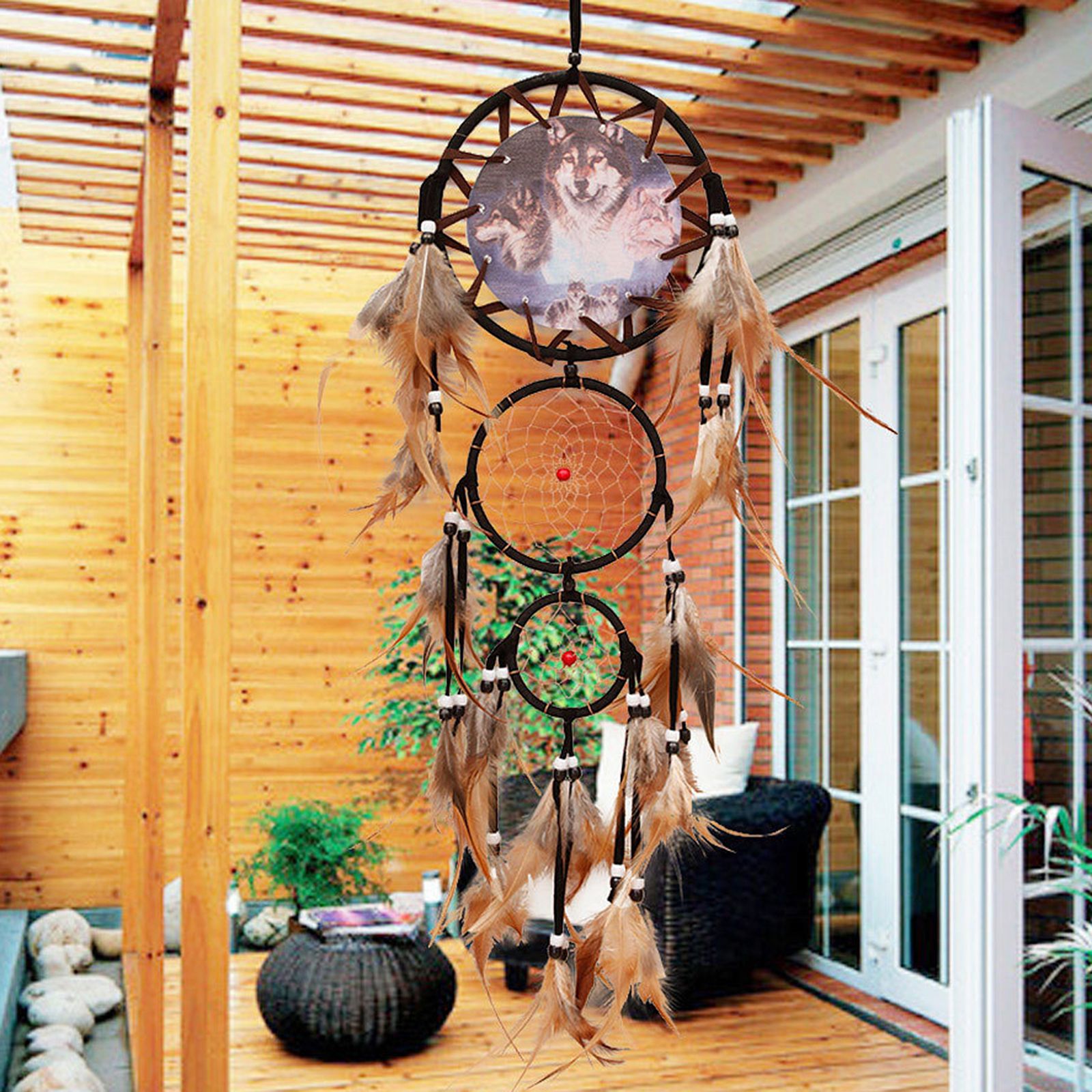 Vintage Indian Handmade Dreamcatcher Hanging Decoration Bedroom Living Room Decoration Handcraft — image 5